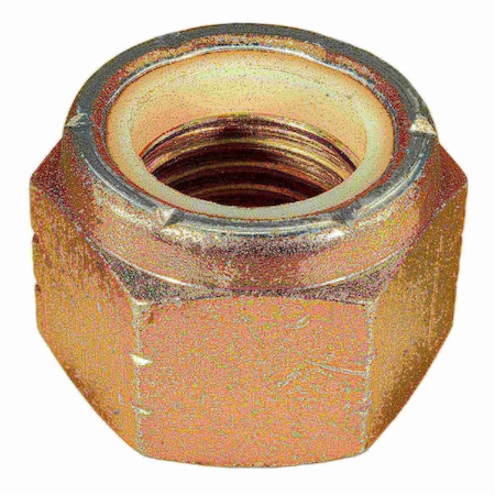 Midwest Fastener Nylon Insert Lock Nut, 1-1/4"-7, Steel, Grade 8, Yellow Zinc, 4 PK 54177